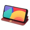 For Alcatel 1S 2021 Cubic Grid Pressed Horizontal Flip Magnetic PU Leather Case with Holder & Card Slots & Wallet(Red)