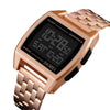 SKMEI 1368 Multifunctional Men Outdoor Sports Noctilucent Waterproof Digital Watch(Rose Gold)