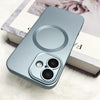For iPhone 15 Pro Max Metallic Paint CD Texture MagSafe TPU Phone Case(Sierra Blue)
