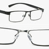 Simple Matel Frame Reading Glasses Hyperopia Eyeglasses +2.00D(Gun-color)