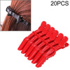 20 PCS Professional Alligator Shape Hair Clip Women Plastic Bobby Pin Hairpins Bow Headband Girls Styling Tools(10 Pcs Red)