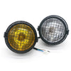 Motorcycle Reticular Retro Lamp LED Headlight Modification Accessories for Halley / Honda CG125 / Suzuki GN125(White)