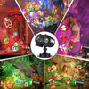 12 Cards AU Plug Color Card Pattern 9W Christmas Projection Light Remote Control Snow Light