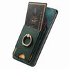 For Samsung Galaxy S25 5G Retro Splitable Magnetic Stand Card Bag Leather Phone Case(Green)