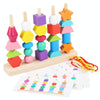 Geometric Shape Matching Building Blocks String Beads Sensory Integration Toys