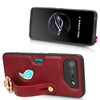 For Asus ROG Phone 7 / ROG7 Wristband Leather Back Phone Case(Red)