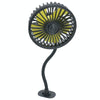 F408 Car Silicone Hose Fan Multi-Angle Adjustment USB Fan(Black)