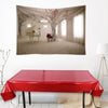 Birthday Party Foil Laser Tablecloth Wedding Decoration Supplies(1x2.7M Rose Red)