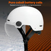 M6 1080P HD Camera Recorder Cycling Smart Helmet, Size: 54-63cm(White)