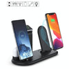 HQ-UD20 Mobile Phone Watch Multi-Function Charging Stand Wireless Charger for Phones & Apple Watch & Airpods(Black)