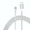 2 in 1 USB to 8 Pin + Micro USB Magnetic Suction Colorful Streamer Mobile Phone Charging Cable, Length: 1m(Color Light)