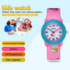 JNEW A369-86306 Children Time Cognition Waterproof Cartoon Ribbon Quartz Watch(Ice Ccream)