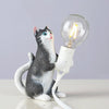 Cat Light Animal Table Lamp Mini Night Light, Power Plug:EU Plug(Holding Baby)