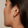 Sterling Silver S925 Pentagram Female Earrings