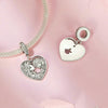 S925 Sterling Silver Mother-daughter Love Heart DIY Beads(SCC2765)