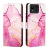 For Asus Zenfone 11 Ultra PT003 Marble Pattern Flip Leather Phone Case(Pink Purple Gold)