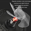 Car Clip-On Rechargeable Electric Oscillating Head Fan With Light(White)
