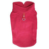 Red Fleece Dog Coat, Small - Warm Puffer Jacket for French Bulldogs & Pugs