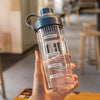 Summer Portable High Temperature Resistant Tea Leaking Plastic Cup, Capacity: 550ml(Grey Blue)