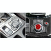Car Carbon Fiber Multimedia Buttons Decorative Sticker for Mazda 3 / 6 / CX-9 / CX-5, Left and Right Drive (Red)