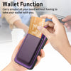 For Samsung Galaxy A16 Retro Magsafe Card Bag PU Back Cover Phone Case(Purple)