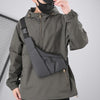 Anti-theft Fit Triangle Bag Leisure Leather Film Crossbody Chest Bag(Grey)