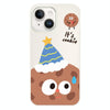 For iPhone 13 Skin Feeling Jelly TPU Hybrid PC Phone Case(Celebration Cookies White)