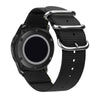 Washable Nylon Canvas Watchband, Band Width:18mm(Black with Silver Ring Buckle)