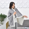 80x130cm Flannel Thickened Embossed Shawl Blanket Office Air Conditioning Blanket(Light Grey)