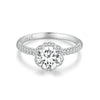 MSR017 Sterling Silver S925 White Gold Plated Moissanite Ring(No.6)