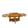 Outdoor Picnic Table Wooden Foldable Wine Rack(Wood Color)