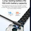 KW18  IP67 0.96 inch Steel Watchband Color Screen Smart Watch(Silver)