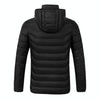 Winter Smart Electric Heating Hooded Jacket, Size:M(Black)