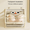 Bathroom Hanging Bag Foldable Transparent With Lid Waterproof Clothes Socks Storage Bag, Color: Large Beige