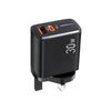 PD31 5V-20V 30W USB-C / Type-C + USB-A Multi Protocol Compatible Charger, UK Plug(Black)