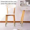 4pcs / Set Knitted Wool Silicone Silent Non-Slip Chair Foot Cover(Yellow Smiley)