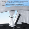 For Tesla Model 3 4pcs White Car Side Window Privacy Sun Protection Curtain