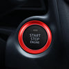 Car Engine Start Key Push Button Ring Trim Aluminum Alloy Sticker Decoration for Mazda CX4 / CX5 / Axela / ATENZA(Red)