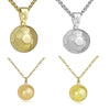 Three-Dimensional Sports Ball Pendant Necklace,Style: Women Football 18K Gold