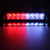 8W 800LM 8-LED White + Red Light 3-Modes Adjustable Angle Car Strobe Flash Dash Emergency Light Warning Lamp with Suckers, DC 12V