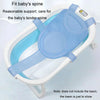 Baby Bath Tub Bathing Support Net Stand Newborn Non-Slip Suspended Shower Mat, Style: 5 Buckle Blue