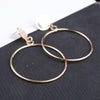 Geometric Big Round Earrings Big Hollow Drop Earrings(Gold)