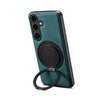 For Samsung Galaxy S25 5G Denior A14 Skin Feel Rotating Holder MagSafe Phone Case(Blue)