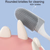 Pet Finger Toothbrush with Handle, White - Dog & Cat Teeth Cleaning