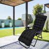 170x53x8cm Thickened Slip-on Home Recliner Cushion Garden Rocking Chair Cushion(Navy Blue)