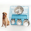 Small Hanging Stainless Steel Dog Bowl - Cage Mount