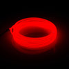 EL Cold Red Light Waterproof Round Flexible Car Strip Light with Driver for Car Decoration, Length: 2m(Red)