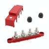 1 Pair Black & Red M10 Stud RV Ship High Current Power Distribution Terminal Block with Cover