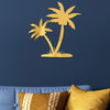 Acrylic Coconut Tree Mirror Stereo Wall Stickers Home Decoration Soft Mirror(Gold)
