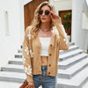 Autumn and Winter Female Knitted Cardigan College Style Sweater Jacket, Size: L(Camel)